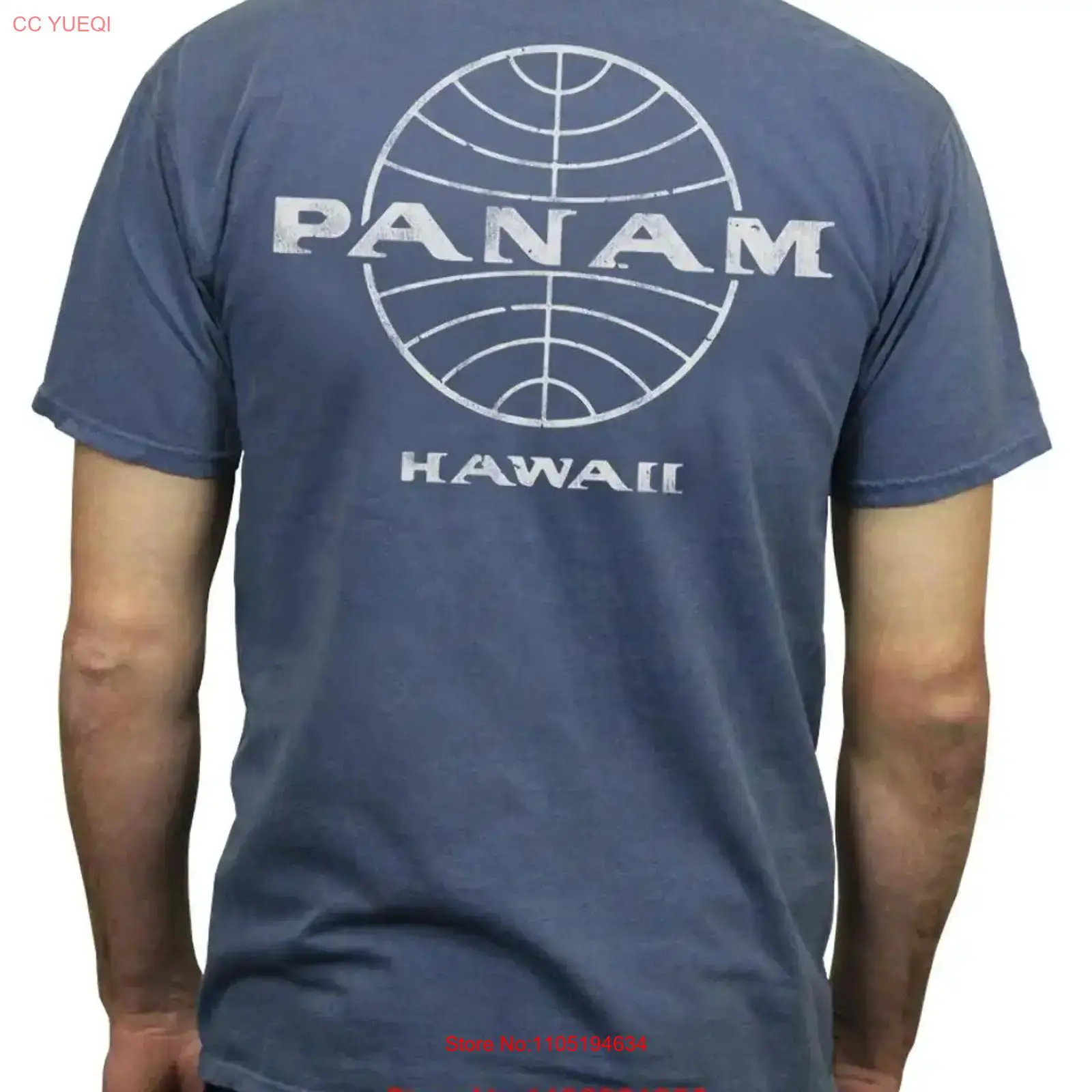 Vintage Fashion Jersey - Футболка Pan Am Globe, винтажная стираная